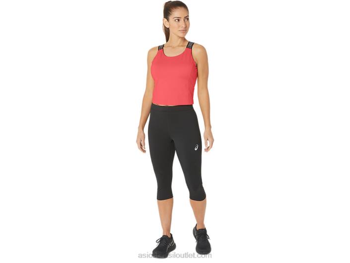 regata cropped sana fit feminina 462T2279 coral ardente Asics