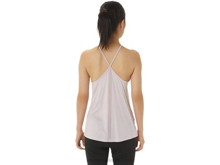 regata feminina com tiras 462T3310 corante espacial quase rosa Asics