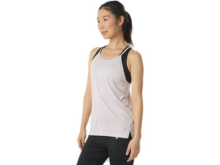 regata feminina com tiras 462T3310 corante espacial quase rosa Asics