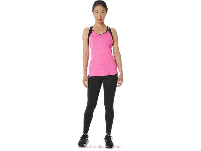 regata feminina com tiras 462T3317 corante espacial rosa brilhante Asics