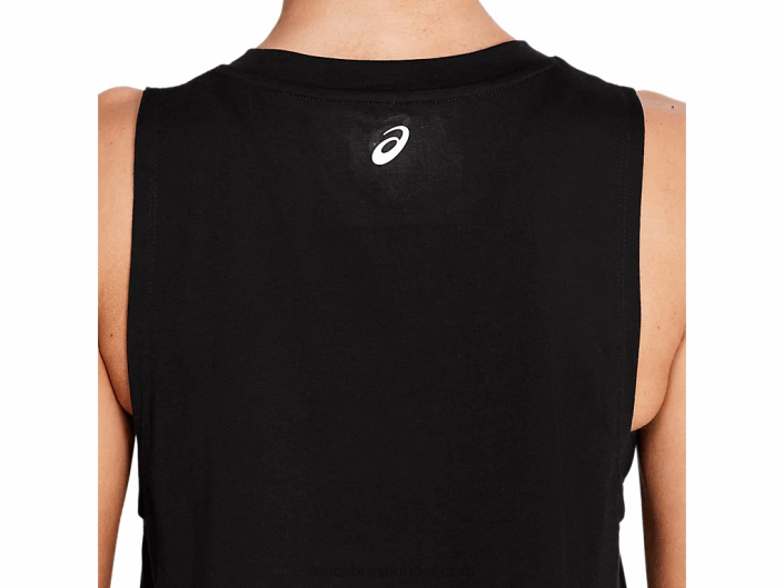 regata gráfica feminina core 462T4074 desempenho preto Asics