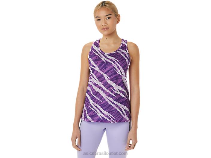 tanque camuflado selvagem feminino 462T3068 brilho de orquídea/lavanda Asics