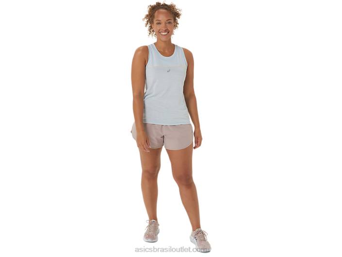 tanque de corrida feminino 462T2247 céu/creme Asics