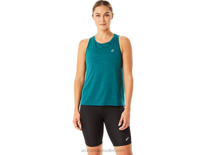 tanque de corrida feminino 462T2996 pinho aveludado Asics
