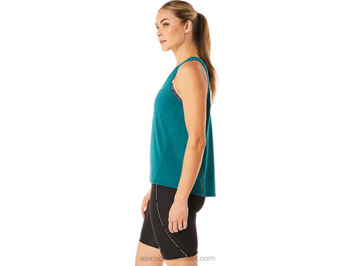 tanque de corrida feminino 462T2996 pinho aveludado Asics