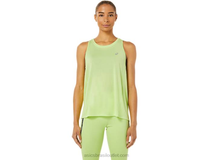 tanque de corrida feminino 462T3343 verde limão Asics