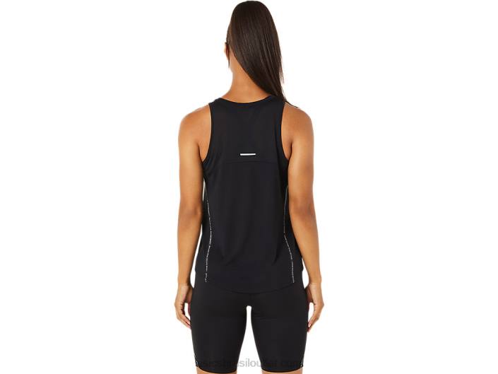 tanque de corrida feminino 462T3345 desempenho preto Asics