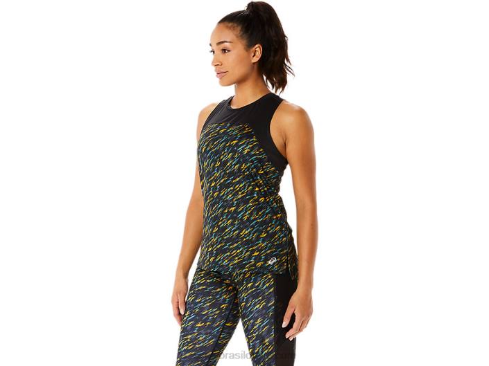 tanque de corrida pr lyte feminino 462T3386 sombra noturna/sage print Asics