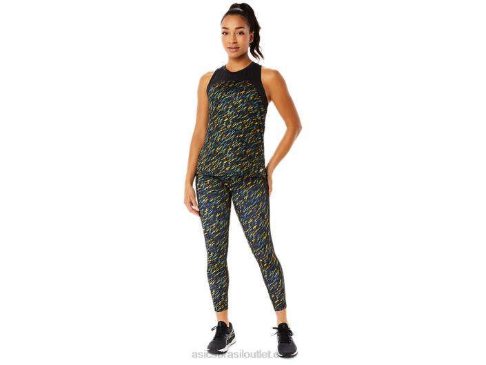 tanque de corrida pr lyte feminino 462T3386 sombra noturna/sage print Asics