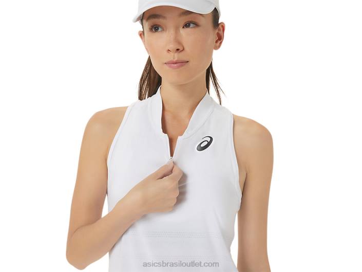 tanque de fósforo feminino 462T2516 branco brilhante Asics