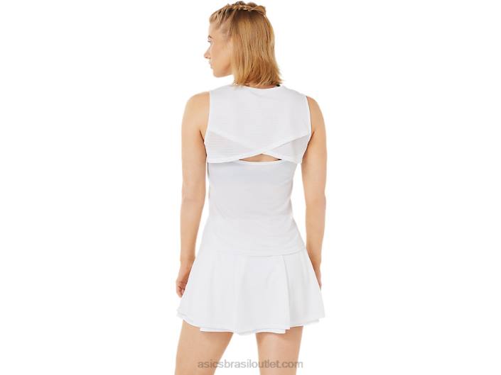 tanque de fósforo feminino 462T3478 branco brilhante Asics