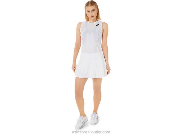 tanque de fósforo feminino 462T3478 branco brilhante Asics