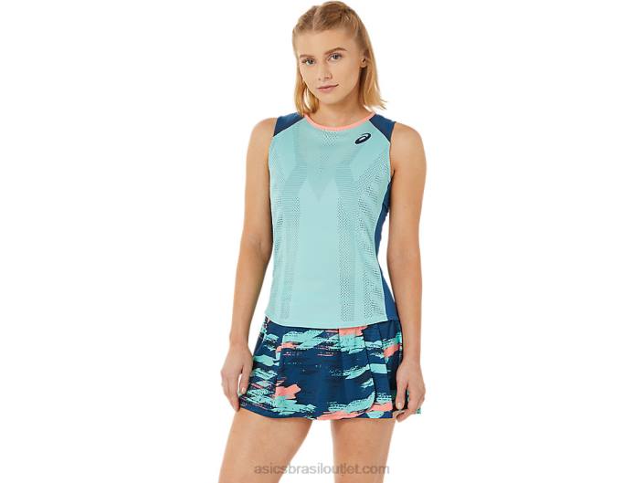 tanque de fósforo feminino 462T3495 verde oásis/índigo claro Asics