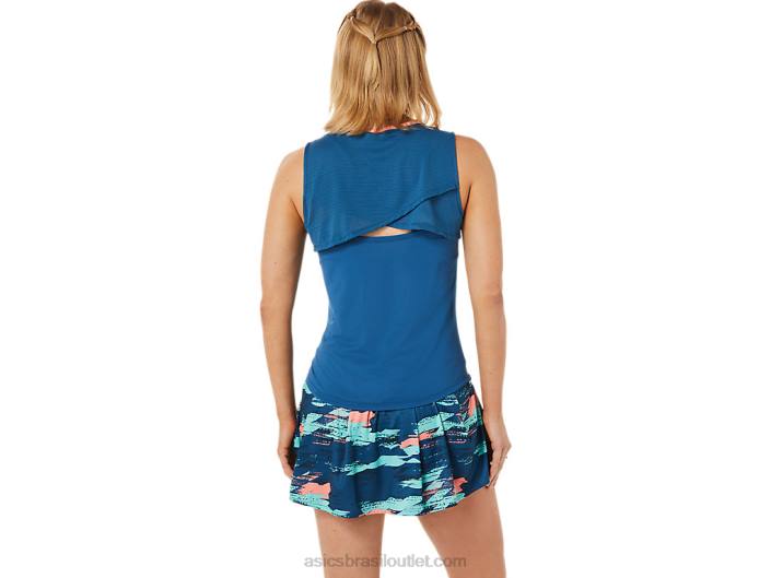 tanque de fósforo feminino 462T3495 verde oásis/índigo claro Asics