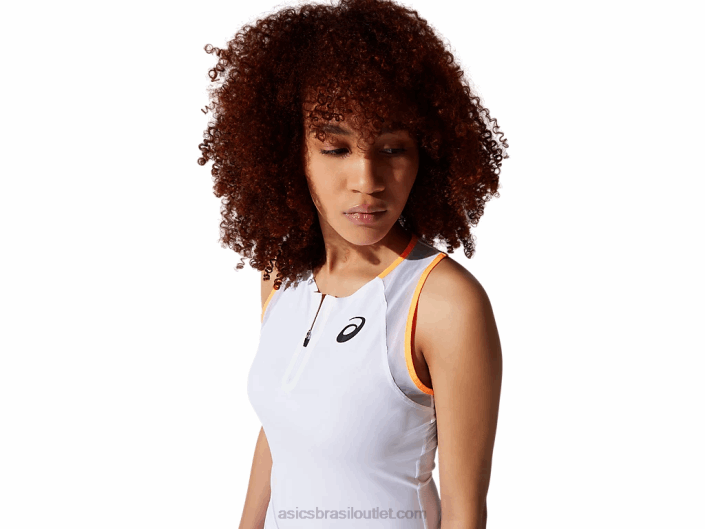 tanque de fósforo feminino 462T4038 branco brilhante Asics