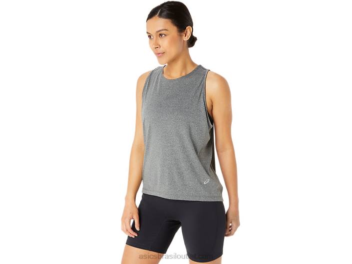 tanque de lyte feminino pronto 462T2294 urze cinza escuro Asics