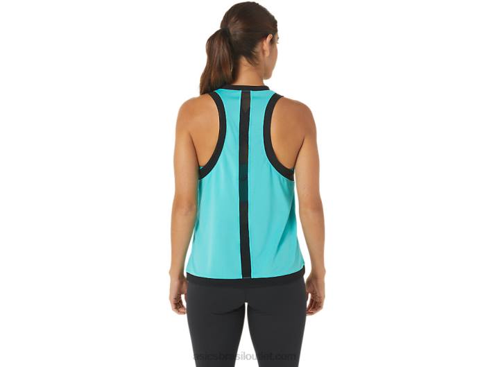 tanque de malha kate feminino 462T2725 vidro do mar Asics