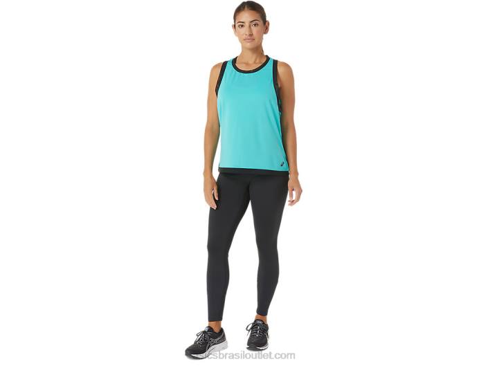 tanque de malha kate feminino 462T2725 vidro do mar Asics