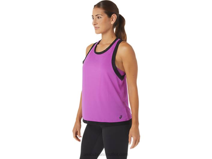 tanque de malha kate feminino 462T2737 orquídea Asics