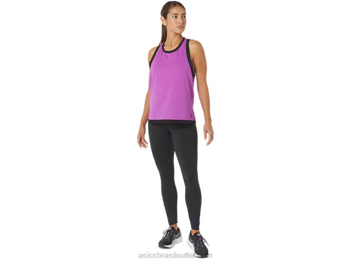 tanque de malha kate feminino 462T2737 orquídea Asics