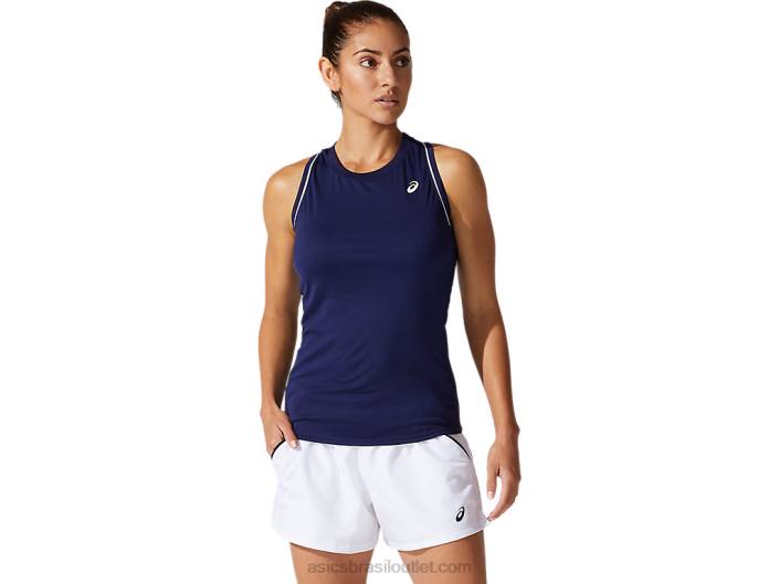 tanque de tubulação feminino 462T3881 casaco de pavão Asics