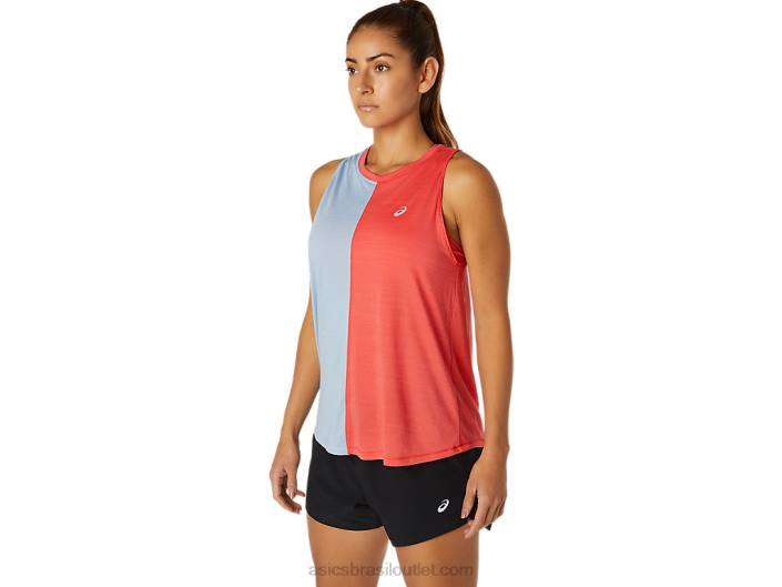 tanque feminino tokyo 462T3760 toranja rosa/névoa Asics