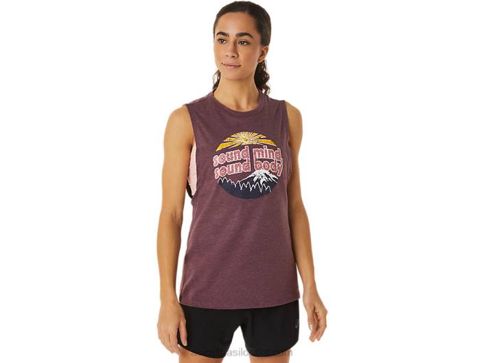 tanque muscular da montanha das mulheres 462T2832 urze marte profundo Asics