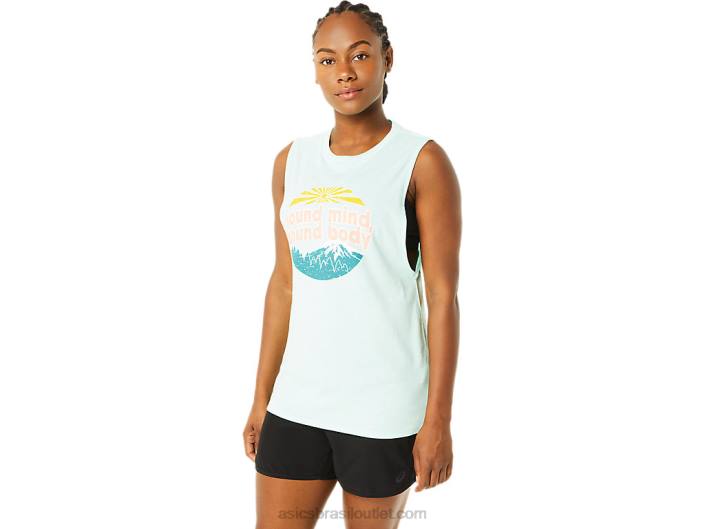 tanque muscular da montanha das mulheres 462T3713 urze de gelo fresco Asics