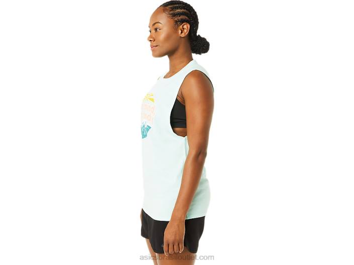 tanque muscular da montanha das mulheres 462T3713 urze de gelo fresco Asics