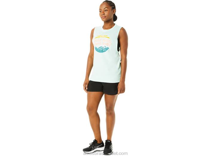 tanque muscular da montanha das mulheres 462T3713 urze de gelo fresco Asics