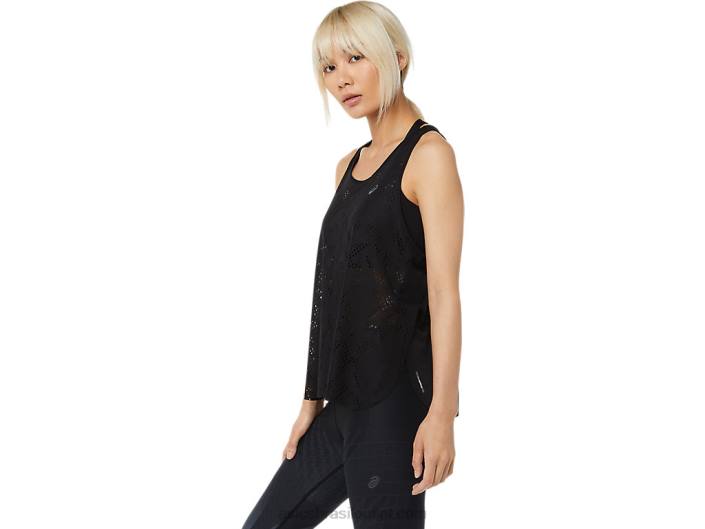 tanque ventilate actibreeze feminino 462T3449 desempenho preto Asics