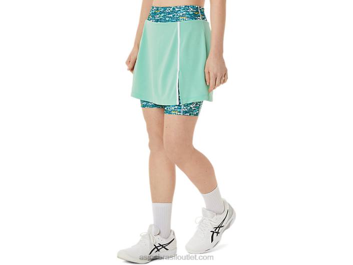 novo short 92 forte feminino 462T3057 seafoam/tênis japão escovado aop Asics