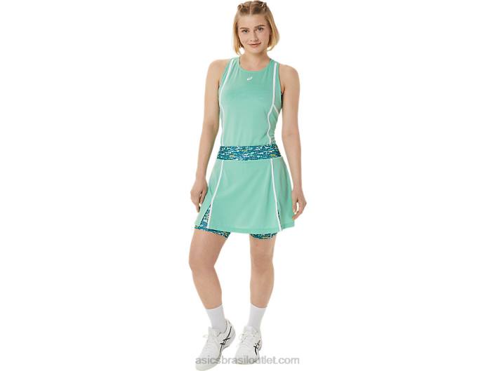 novo short 92 forte feminino 462T3057 seafoam/tênis japão escovado aop Asics