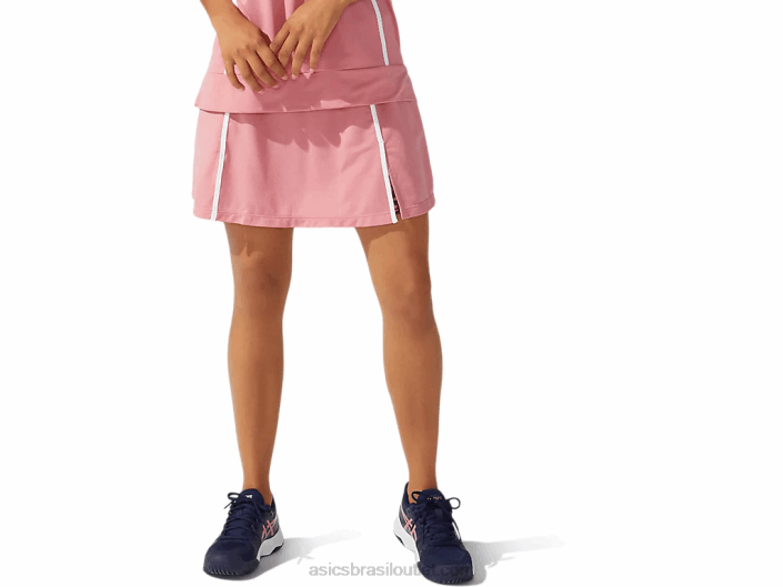 novo short 92 forte feminino 462T3833 impressão smokey rose/deep mars Asics