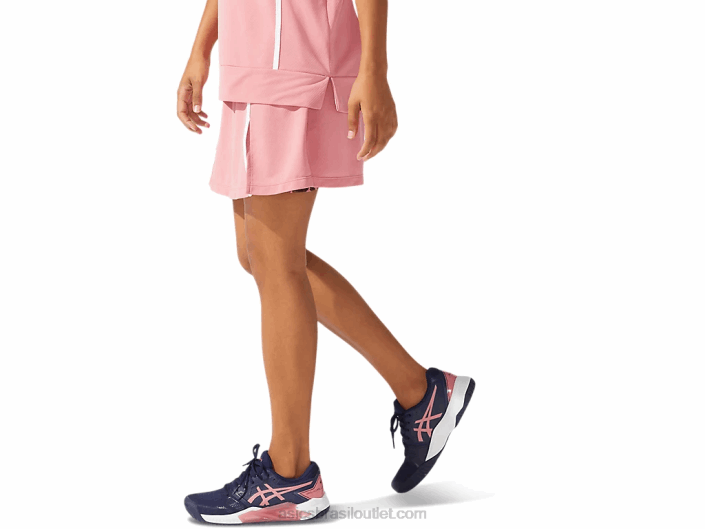novo short 92 forte feminino 462T3833 impressão smokey rose/deep mars Asics