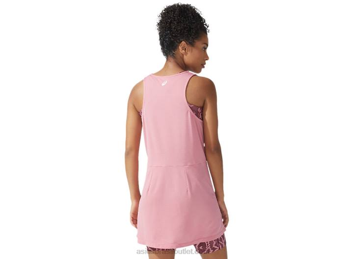 novo vestido forte 92 feminino 462T3835 impressão smokey rose/deep mars Asics