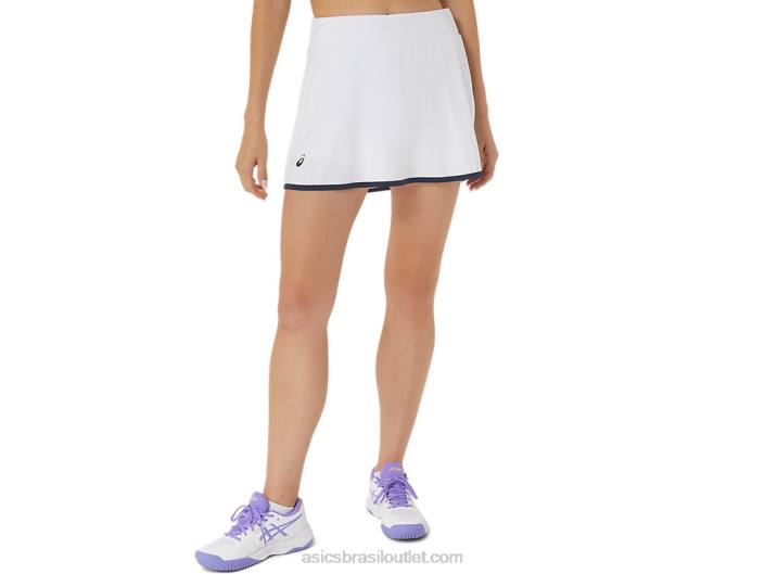 saia de corte feminina 462T2484 branco brilhante Asics