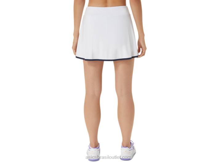 saia de corte feminina 462T2484 branco brilhante Asics