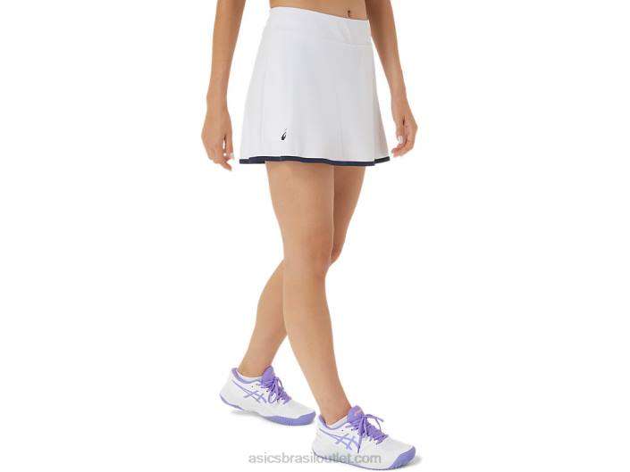 saia de corte feminina 462T2484 branco brilhante Asics