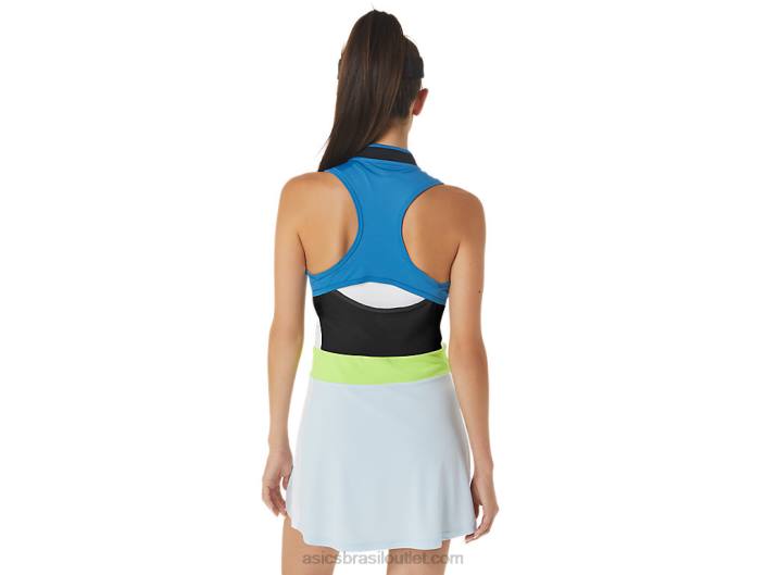 vestido de jogo feminino 462T2250 renascer azul/céu Asics