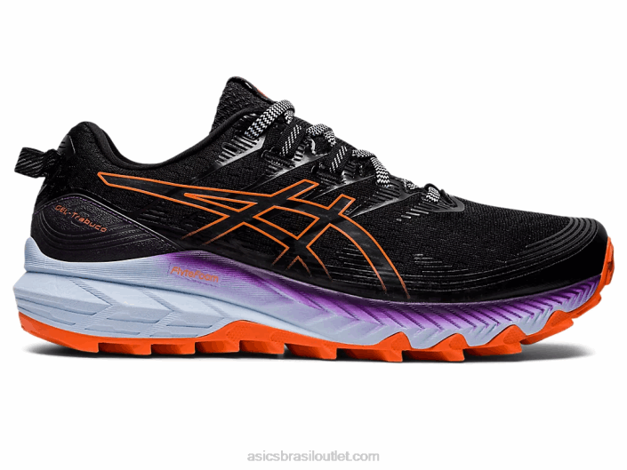 gel-trabuco 10 462T2880 preto/nova laranja Asics
