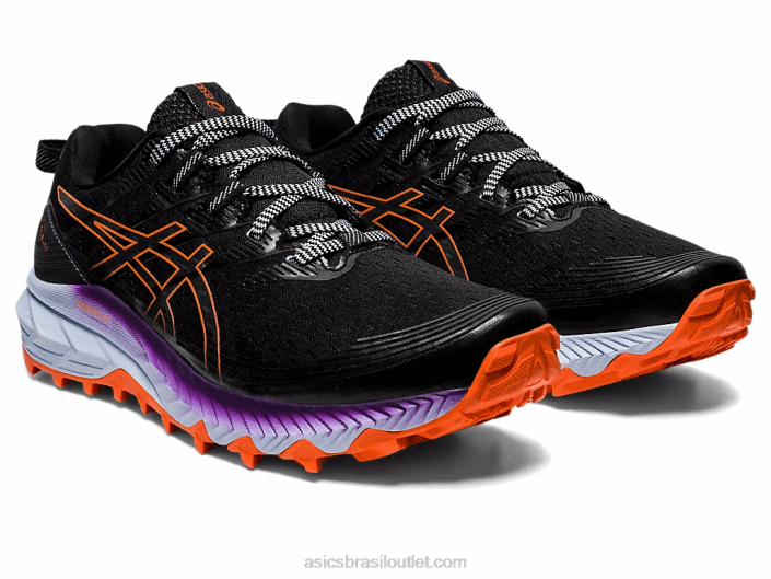 gel-trabuco 10 462T2880 preto/nova laranja Asics