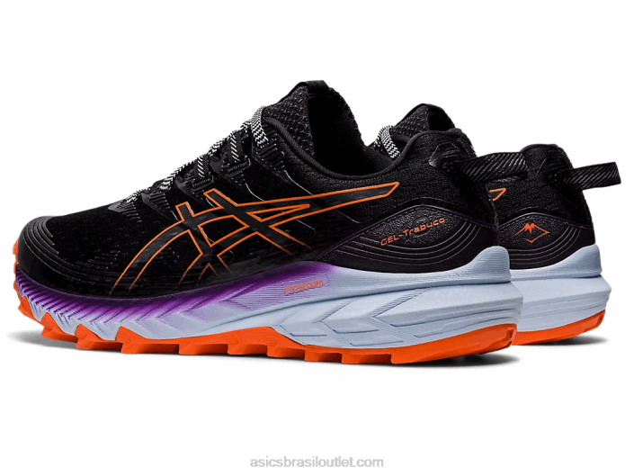 gel-trabuco 10 462T2880 preto/nova laranja Asics