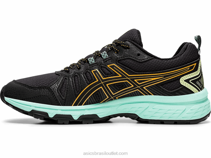 gel-venture 7 de largura 462T4162 pop preto/laranja Asics