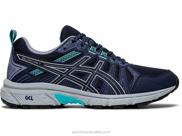 gel-venture 7 de largura 462T4201 prata negra Asics