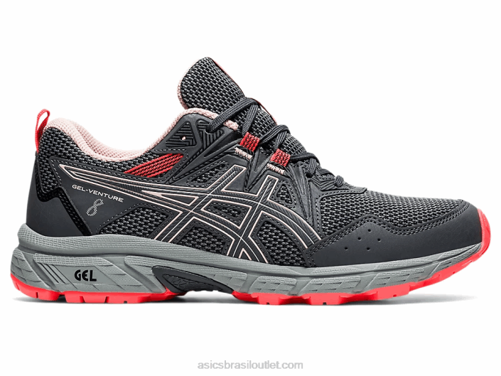 gel-venture 8 462T3429 transportadora cinza/gengibre pêssego Asics