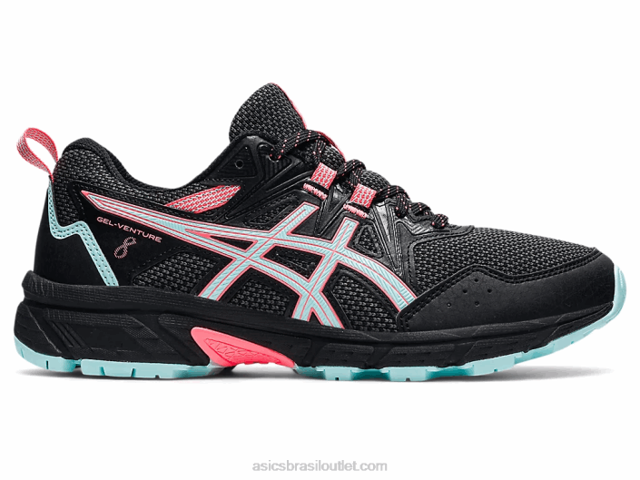 gel-venture 8 462T3610 preto/azul claro Asics