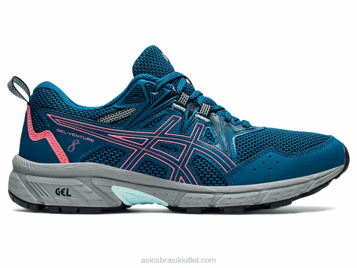gel-venture 8 462T3612 azul-petróleo do mar profundo/coral ardente Asics