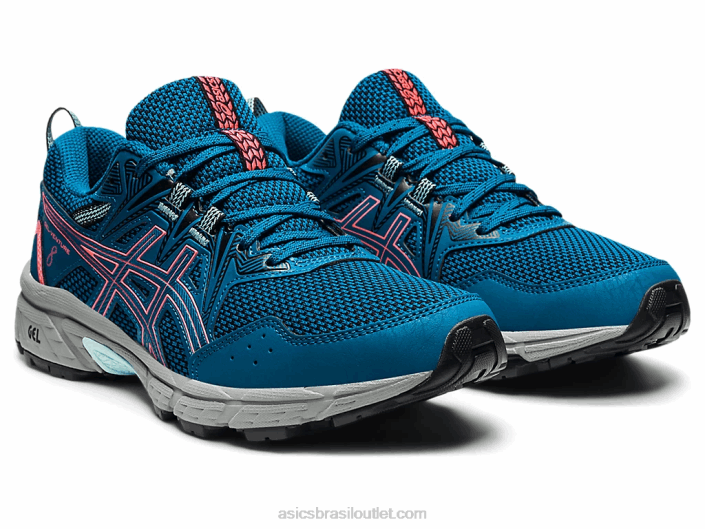 gel-venture 8 462T3612 azul-petróleo do mar profundo/coral ardente Asics