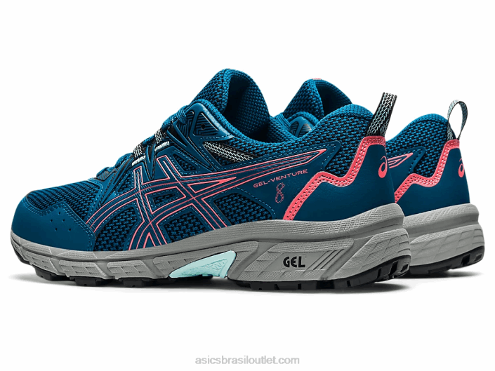 gel-venture 8 462T3612 azul-petróleo do mar profundo/coral ardente Asics
